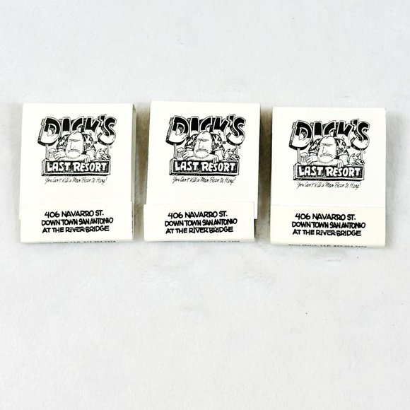 Dick's Last Resort Vintage Matchbooks with Pinup/Topless Girl Photos - Unused - Picture 1 of 10